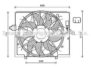 AVA QUALITY COOLING bw7537 -  Вентилятор, охлаждение двигателя
